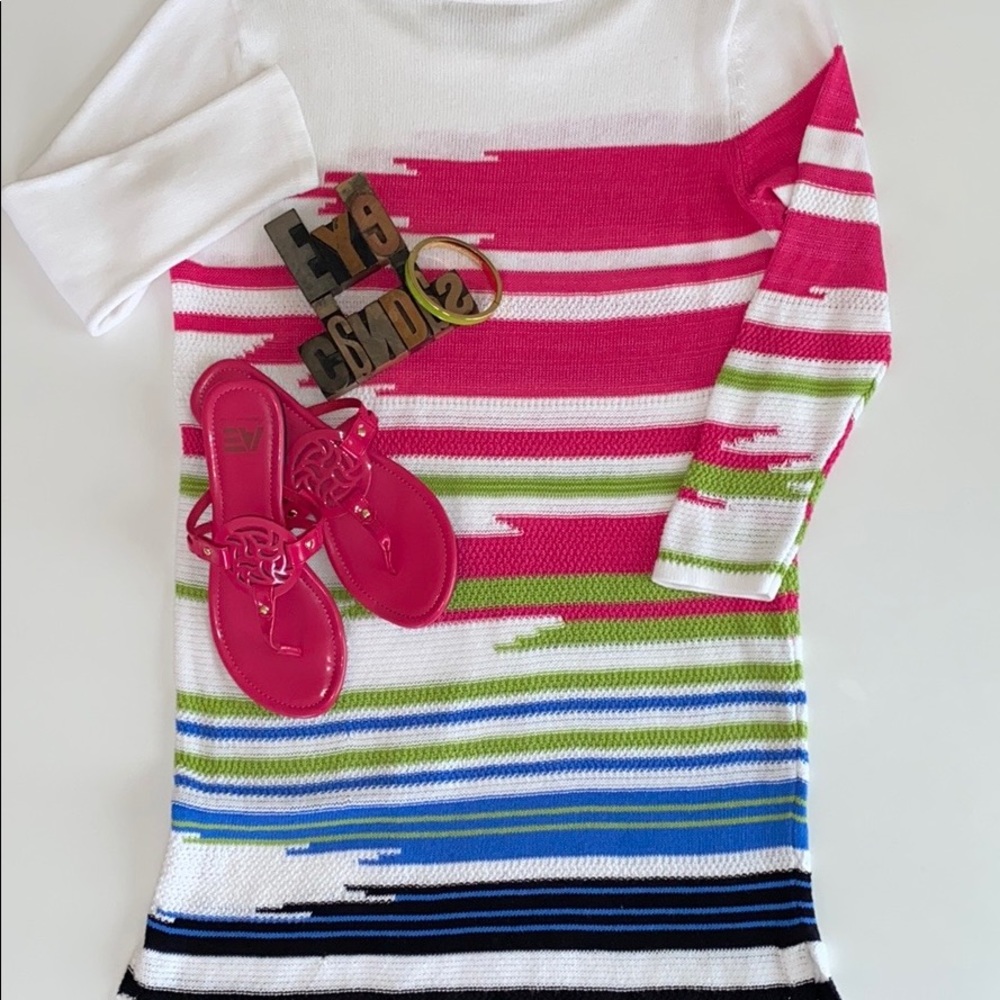 JOAN VASS New York Cotton Sweater Dress